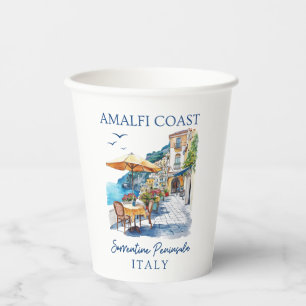 Amalfi Coast - Positano Italy Travel Paper Cups