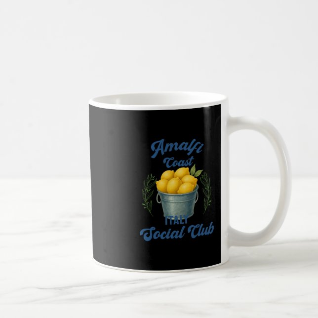 Amalfi Coast Social Club Italy Souvenir Lemon Vaca Coffee Mug (Right)