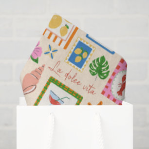 Amalfi Coast Summer Mediterranean Pattern  Tissue Paper