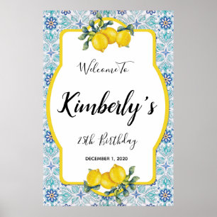 Amalfi Coast Theme Party welcome sign