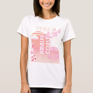 Amalfi Coast, Travel Art, Preppy Travel, Pastel T-Shirt