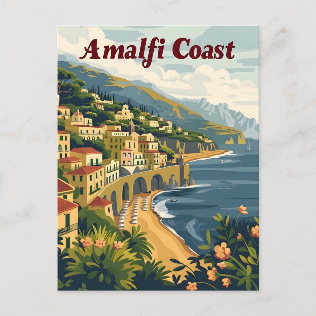 amalfi coast travel postcard (Front)