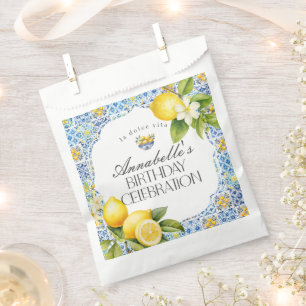 Amalfi Coast Tuscan Birthday Party Dessert Favour Bags