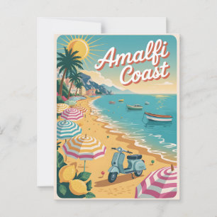 Amalfi Coast vintage Postcard