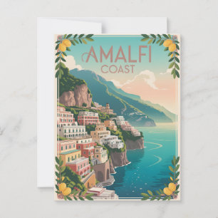 Amalfi Coast vintage Postcard