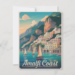 Amalfi Coast vintage Postcard
