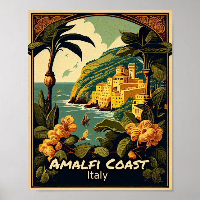 Amalfi Coast Vintage Poster (Front)