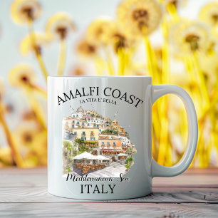 Amalfi Coast Vintage Poster Style Coffee Mug