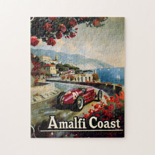 Amalfi Coast Vintage Racing Car Jigsaw Puzzle