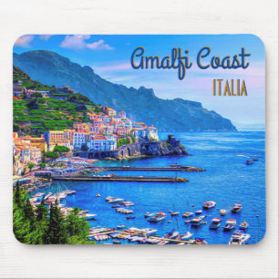 Amalfi Coast Vintage Travel Mouse Mat