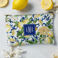 Amalfi Coast Watercolor Lemon Monogram