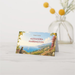 Amalfi Coast Wedding Italian Lemon Mediterranean Place Card