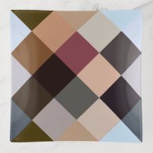 Amalfi Coastal Colours Squares Mosaic Pattern