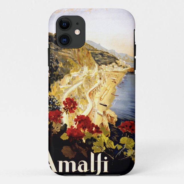 Amalfi Coastline Italian Travel Poster 1910 - 1920 Case-Mate iPhone Case (Back)
