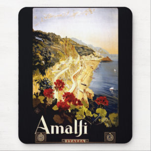 Amalfi Coastline Italian Travel Poster 1910 - 1920 Mouse Mat