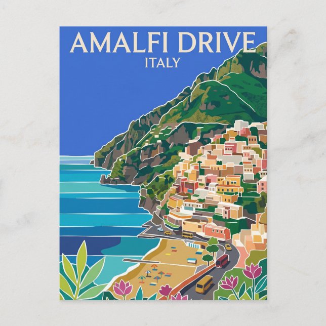 Amalfi Drive Italy Postcard (Front)