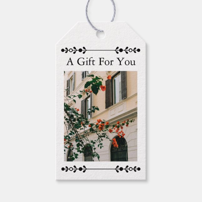 Amalfi Garamond Elegance Custom Gift Tag (Front)