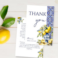 Amalfi Italian blue tiles lemons bridal shower
