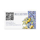 Amalfi Italian blue tiles lemons qr gift registry