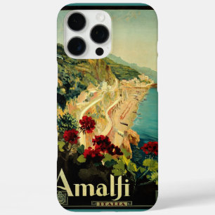 Amalfi Italian Coast, Vintage Travel Poster Italy iPhone 16 Pro Max Case
