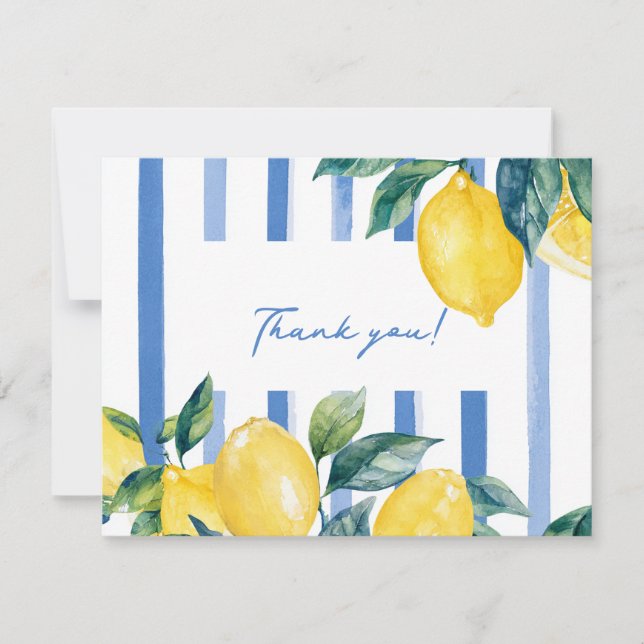 Amalfi Italian Lemons Thank you card (Front)