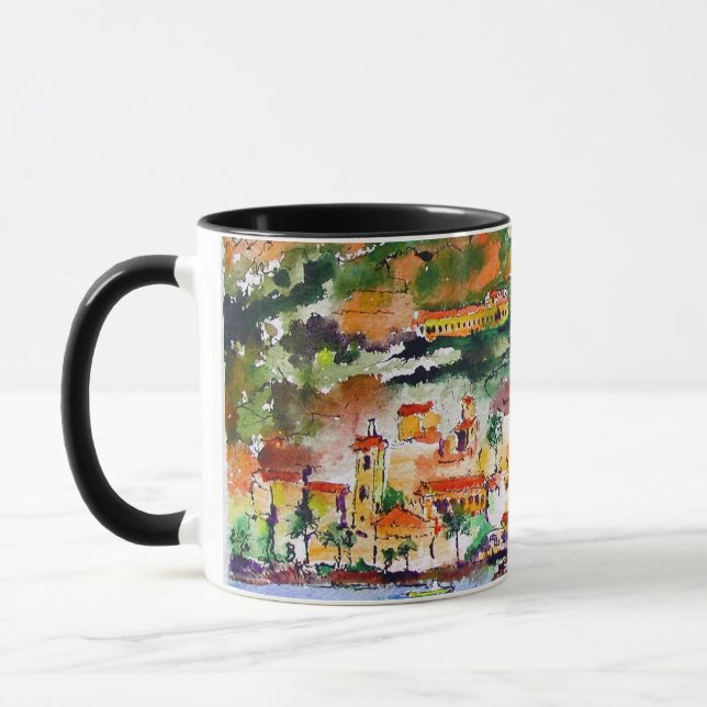 Amalfi Italy Art on Mug Customise the Colour (Left)
