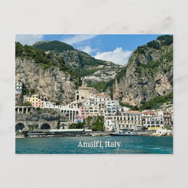 Amalfi Italy Design Poster Postcard (Front)