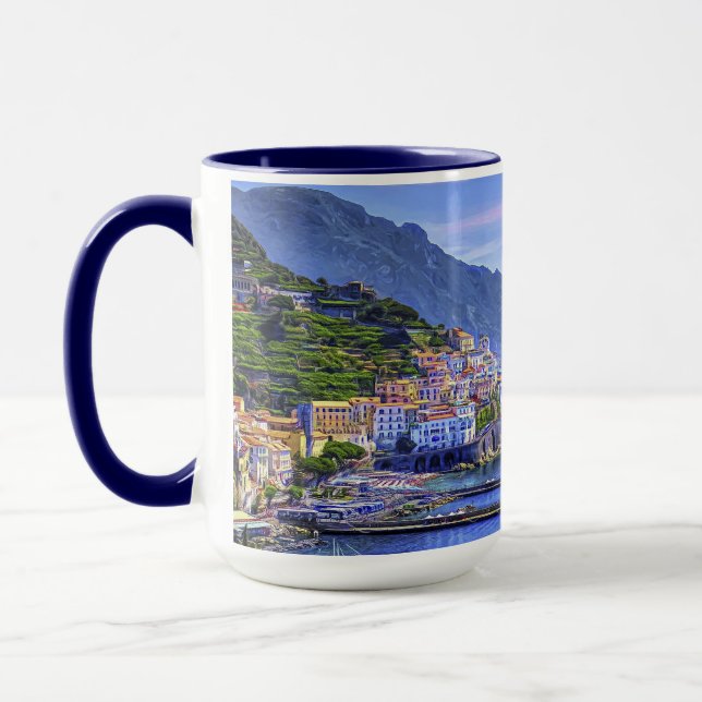 Amalfi Italy Europe Colourful Photo Art Mug (Left)