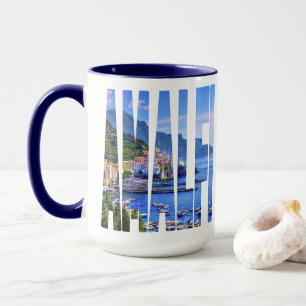 Amalfi Italy Europe Colourful Photo Typography Mug