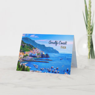 Amalfi Italy Europe Modern Travel Photography Card