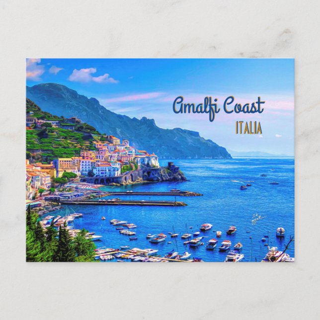 Amalfi Italy Europe Modern Travel Photography Postcard (Front)