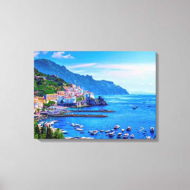 Amalfi Italy Europe Photo Art Canvas Print (Front)