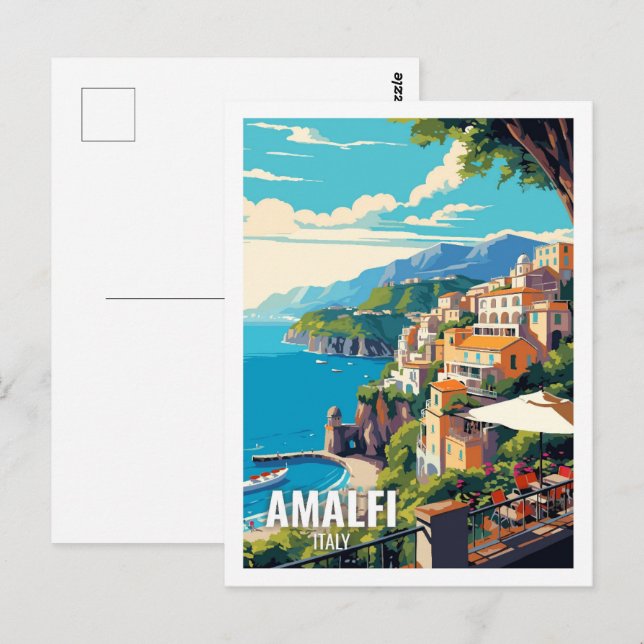 Amalfi Italy Famous Travel Places Postcard (Front/Back)