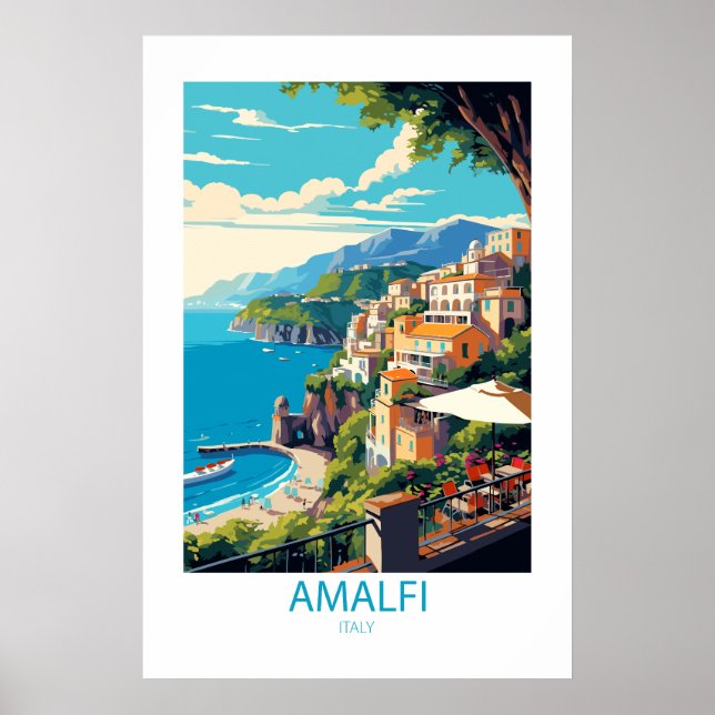 Amalfi Italy Famous Travel Places Poster (Front)
