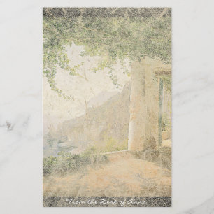 Amalfi Italy Ocean Beach Balcony Stationery