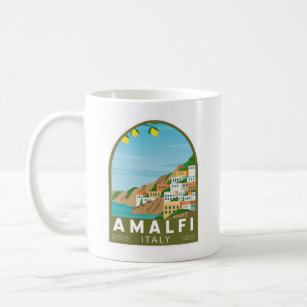 Amalfi Italy Retro Travel Art Vintage Coffee Mug