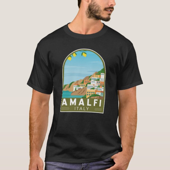 Amalfi Italy Retro Travel Art Vintage  T-Shirt (Front)