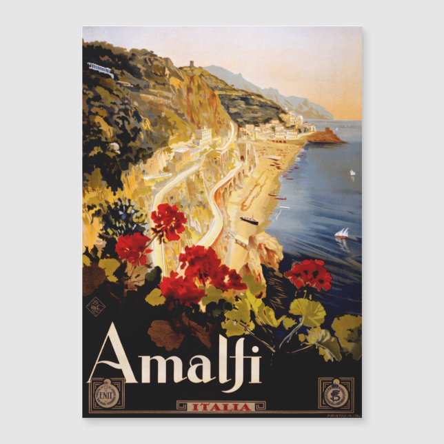 Amalfi Italy Travel Poster Art Graphic (Front)