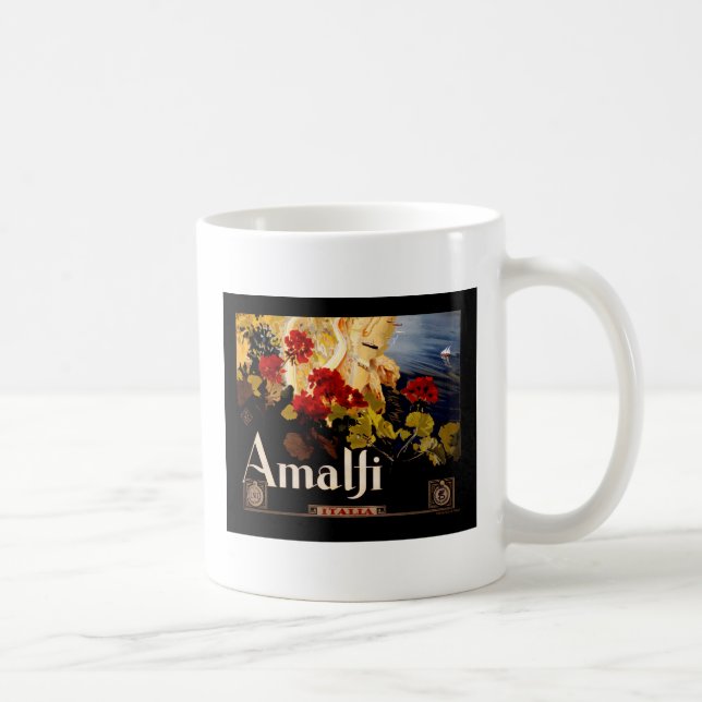 Amalfi Italy Travel Poster Art Graphic Coffee Mug (Right)