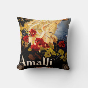 Amalfi Italy Travel Poster Art Graphic Cushion
