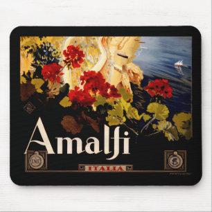 Amalfi Italy Travel Poster Art Graphic Mouse Mat