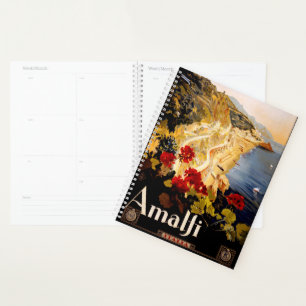 Amalfi Italy Travel Poster Art Graphic Planner