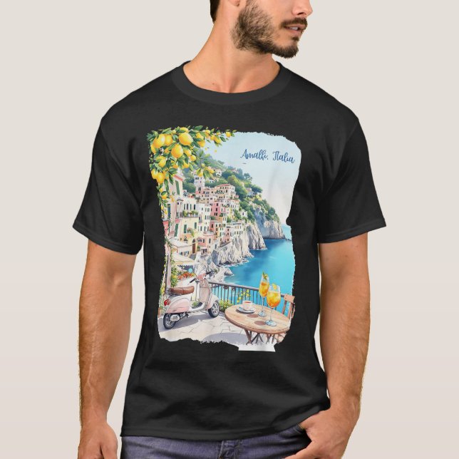 Amalfi Italy View Amalfi Coast Italia Souvenir T-Shirt (Front)