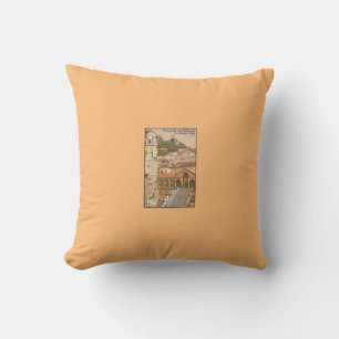 Amalfi, Italy Vintage Travel Postcard Cushion