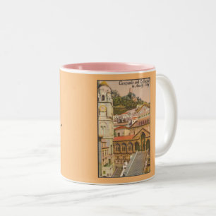 Amalfi, Italy Vintage Travel Postcard Two-Tone Coffee Mug