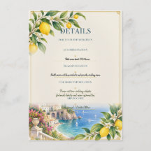 Amalfi Lemon | Blue & Yellow Italy Wedding Details
