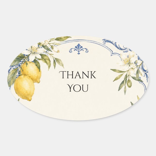 Amalfi Lemon Citrus Mediterranean Sticker (Front)
