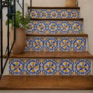 Amalfi Lemon Citrus Watercolor Mediterranean Tile