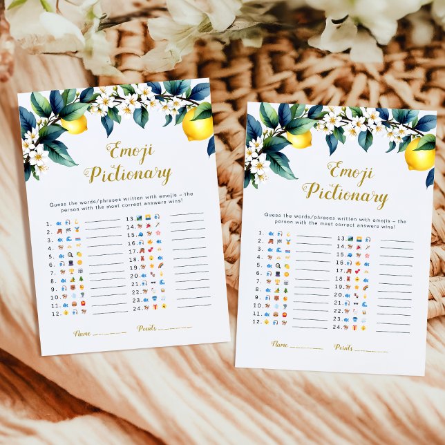 Amalfi Lemon Emoji Pictionary Game | Ciao Baby  (Creator Uploaded)