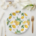 Amalfi Lemon  Paper Plate<br><div class="desc">Add a touch of Italian charm to your next gathering with these Amalfi Lemon paper plates! Perfect for summer Bridal Showers,  Baby Showers,  or any occasion that calls for a pop of citrusy style.  Brighten up your table with these vibrant and elegant plates today!</div>